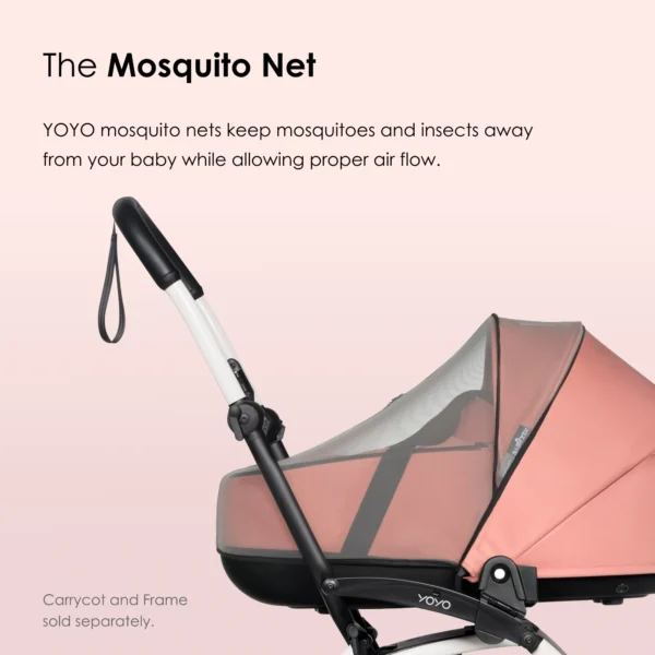 BABYZEN YOYO Bassinet Mosquito Net Pink - Image 8