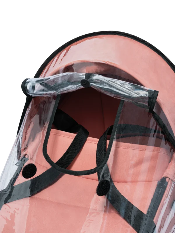 BABYZEN YOYO Bassinet Rain Cover Black Pink - Image 7