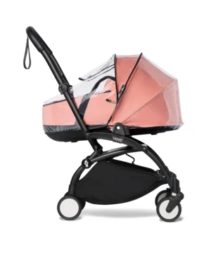 BABYZEN YOYO Bassinet Rain Cover Black Pink