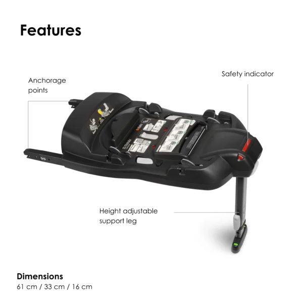 BABYZEN YOYO BeSafe Isofix Base Black - Image 4