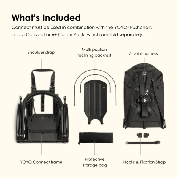 BABYZEN YOYO Connect Frame Black - Image 4