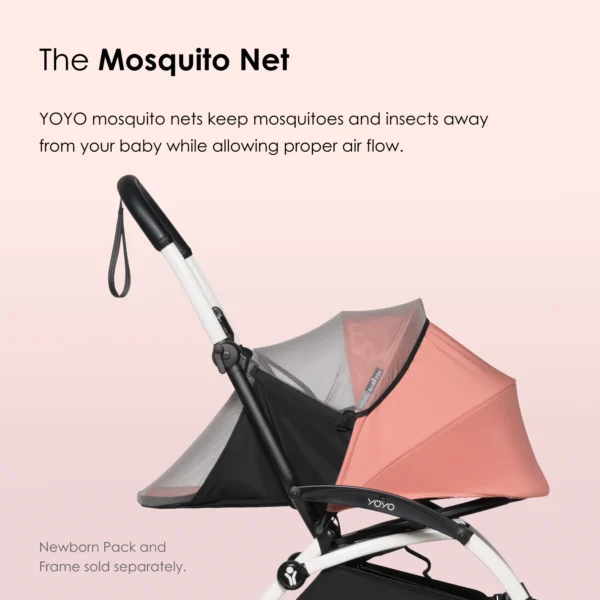 BABYZEN YOYO Mosquito Net 0+ Black Pink - Image 3