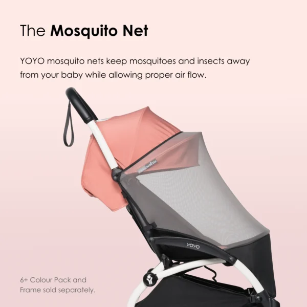 BABYZEN YOYO Mosquito Net 6+ Black Pink - Image 3