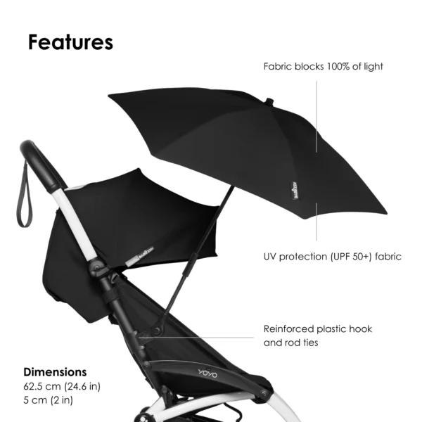 BABYZEN YOYO Parasol Black - Image 2