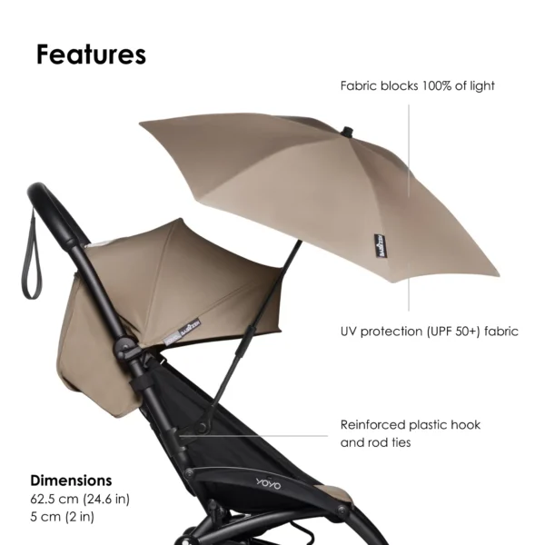 BABYZEN YOYO Parasol Taupe - Image 5
