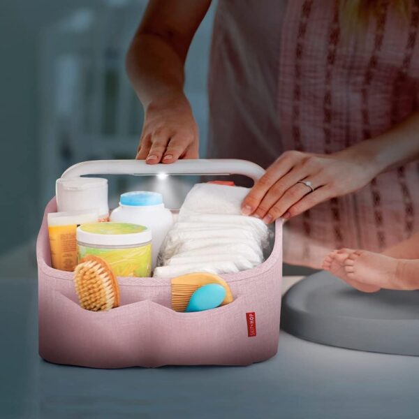 Skip Hop Light Up Diaper Caddy Heather Pink - Image 3