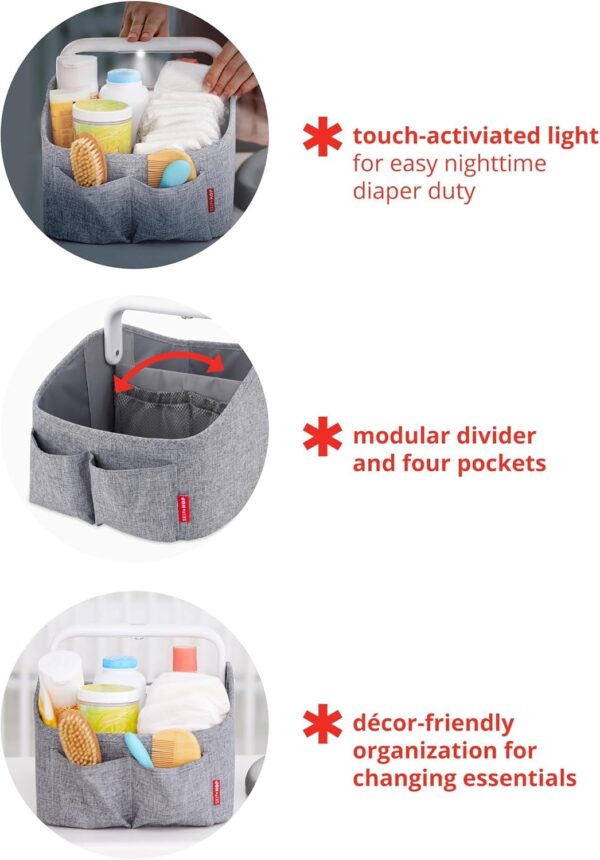 Skip Hop Light Up Diaper Caddy Oat - Image 3