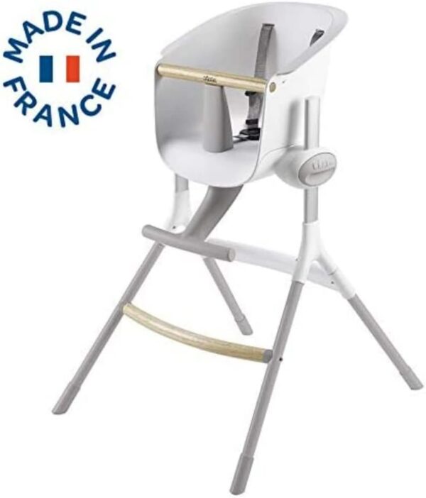 Beaba Highchair Up & Down Grey White - Image 2
