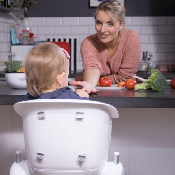 Beaba Highchair Up & Down Grey White - Image 6