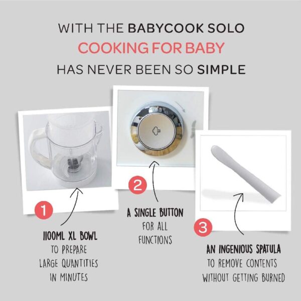 Beaba Babycook Solo White Silver - Image 3