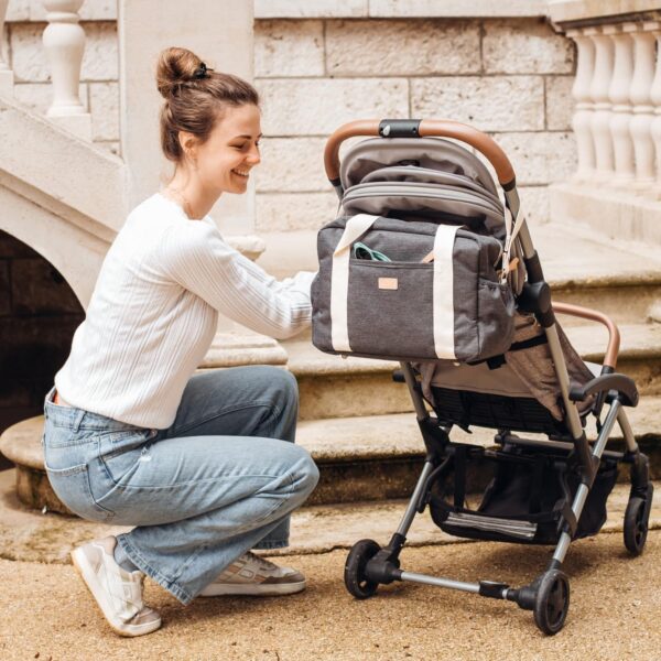 Beaba Paris Changing Bag Dark Heather Grey - Image 4