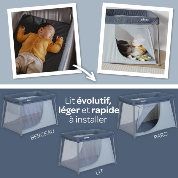 Beaba 3 in1 Travel Cot EazySleep Mineral Grey - Image 3
