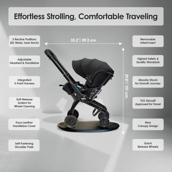Doona X Infant Car Seat Nitro Black - Image 2