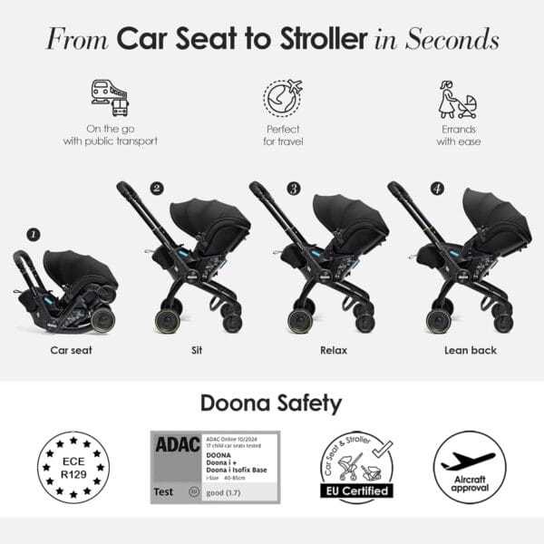 Doona X Infant Car Seat Nitro Black - Image 4