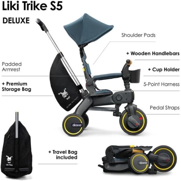 Doona Liki Trike S5 Ocean Blue - Image 4
