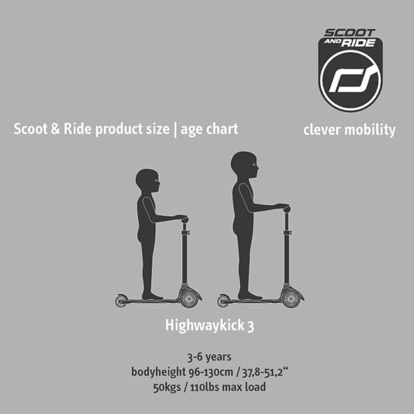 Scoot & Ride Highwaykick 3 LED Ash - Image 3
