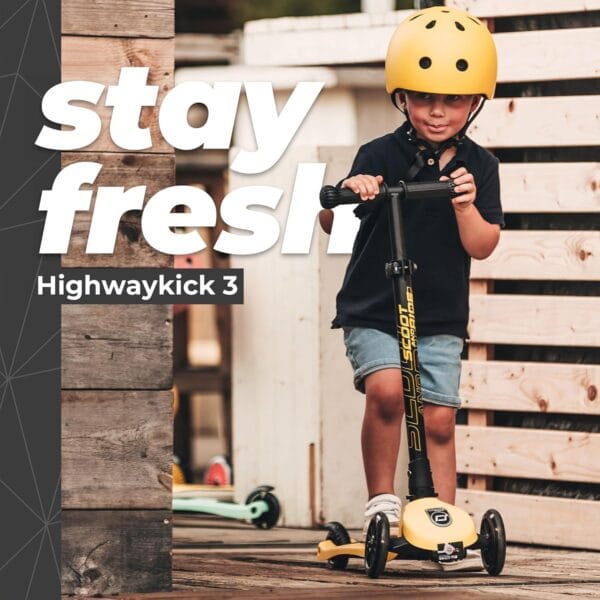Scoot & Ride Highwaykick 3 LED Lemon - Image 4