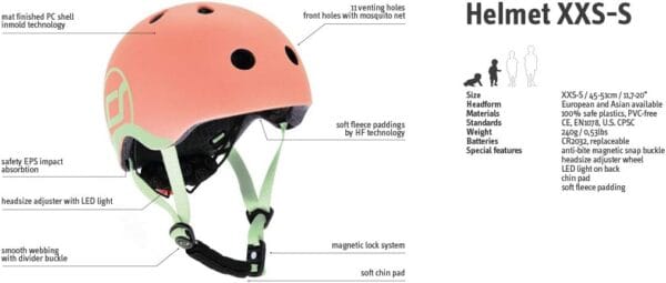 Scoot & Ride Baby Helmet XXS S Peach