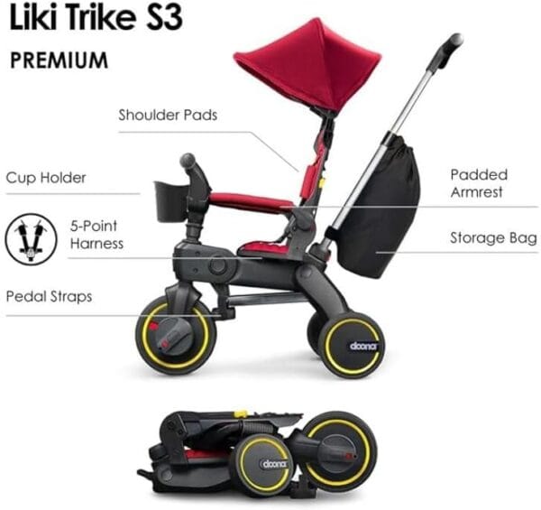 Doona Liki Trike S3 Flame Red - Image 4