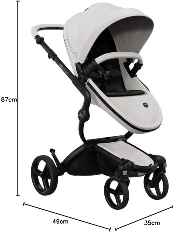 Mima Xari Max Black Frame + Snow White Seat Box + Black Starter Pack - Image 4