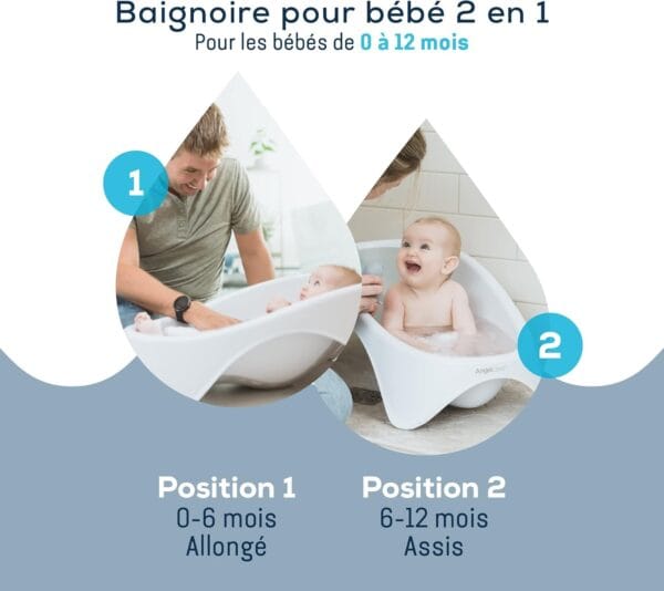 Angelcare 2 in 1 Baby Bathtub White - Image 2