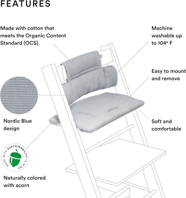 Stokke Tripp Trapp Classic Cushion Nordic Blue - Image 4