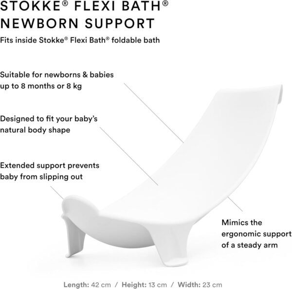 Stokke Flexi Bath + Newborn Support Bundle White - Image 5