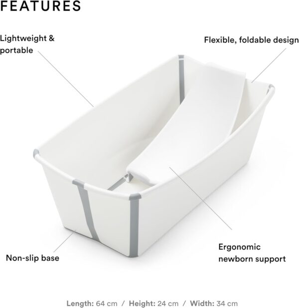 Stokke Flexi Bath + Newborn Support Bundle White - Image 6