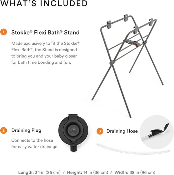 Stokke Flexi Bath Stand Grey - Image 3