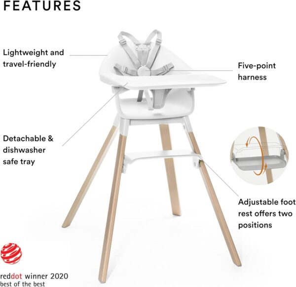 Stokke Clikk Highchair White - Image 5