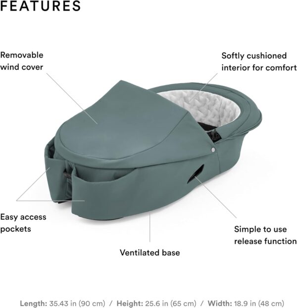 Stokke Xplory X Carry Cot Cool Teal - Image 2