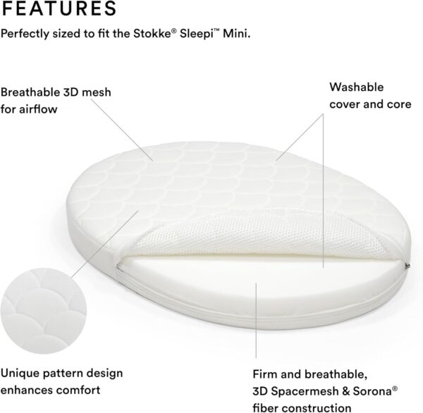 Stokke Sleepi Mini Mattress White - Image 3