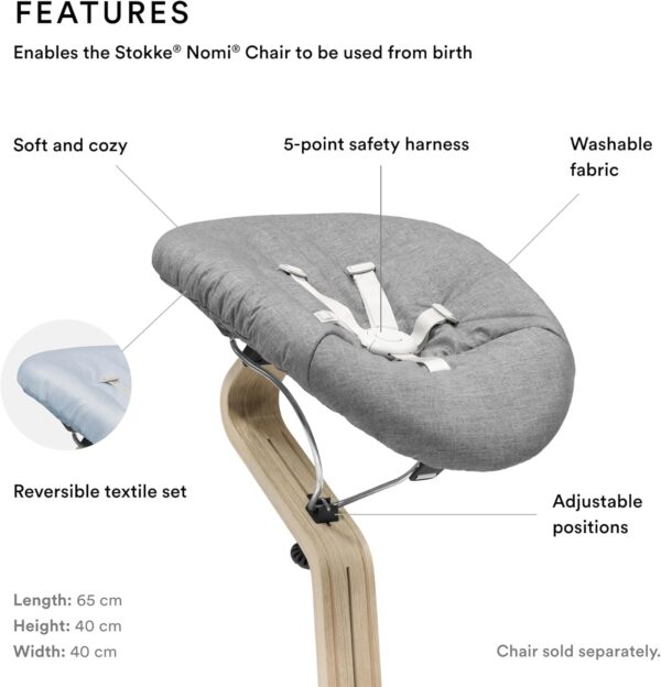 Stokke Nomi Newborn Set Black Grey Blue - Image 5