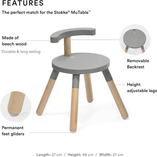 Stokke Mutable Chair V2 Storm Grey - Image 4