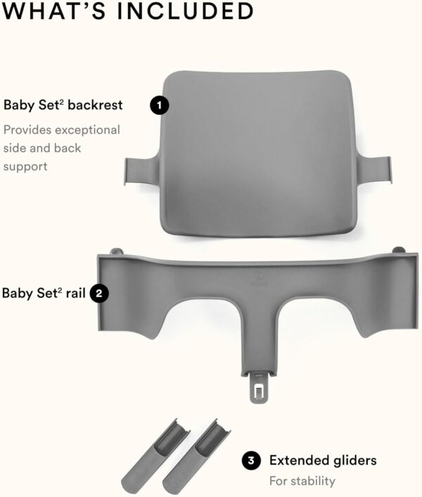 Stokke Tripp Trapp Baby Set V2 Storm Grey - Image 3