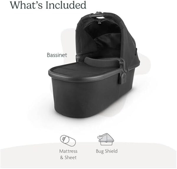 UPPAbaby Bassinet Jake Charcoal Carbon Frame - Image 2