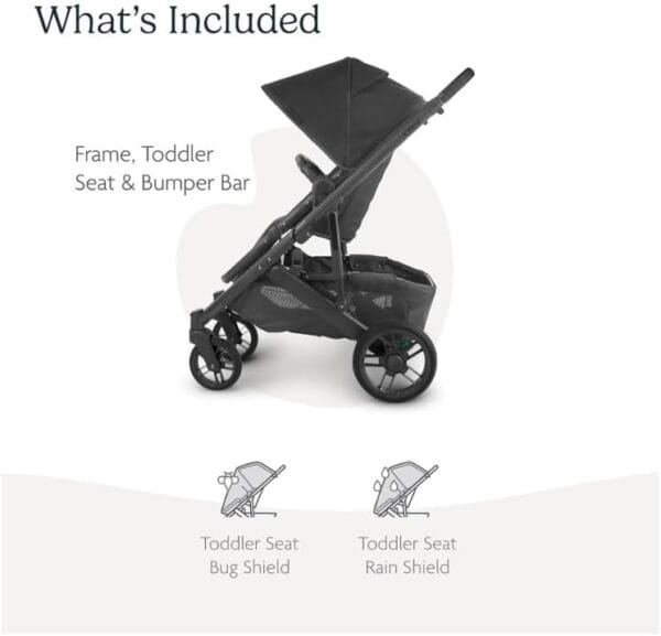 UPPAbaby Cruz V2 Stroller Jake Charcoal Carbon Frame Black Leather