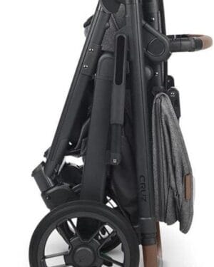 UPPAbaby Cruz V2 Stroller Greyson Charcoal Mélange Carbon Frame Saddle Leather