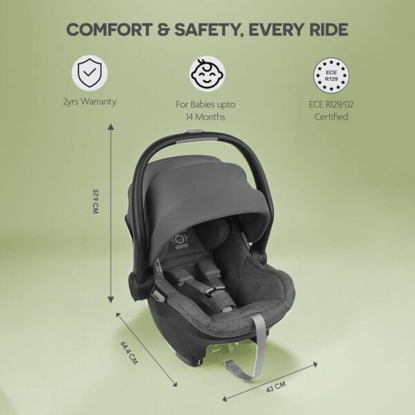 UPPAbaby Mesa I Size Infant Car Seat Jordan/Greyson Charcoal Mélange - Image 8