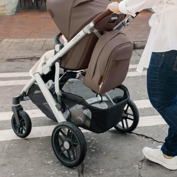 UPPAbaby Changing Backpack Greyson Charcoal Mélange Saddle Leather - Image 5