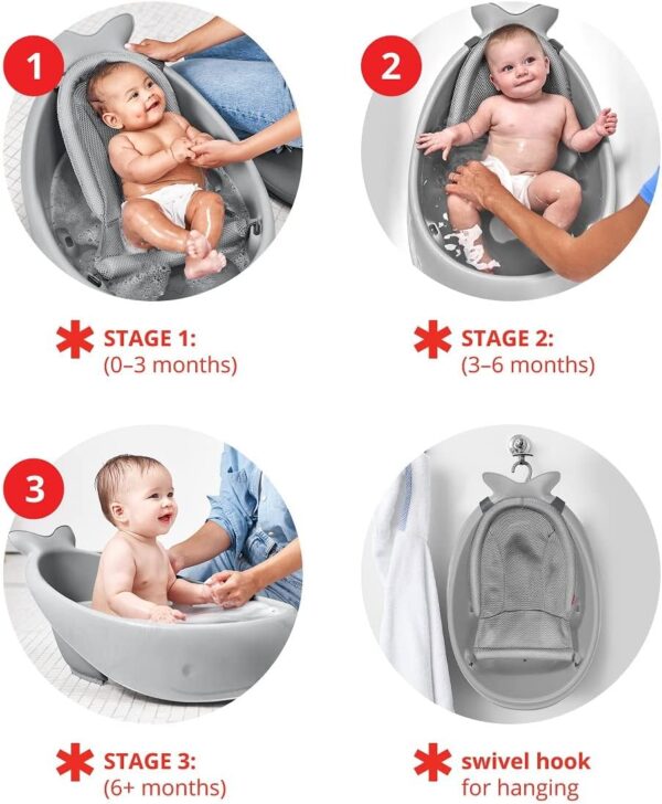 Skip Hop Moby Smart Sling 3 Stage Tub Grey - Image 4