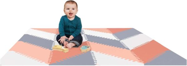 Skip Hop Playspot Geo Floor Tiles Grey & Peach
