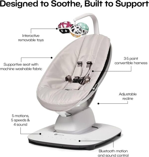 4moms MamaRoo Multi-Motion Baby Swing Grey - Image 4