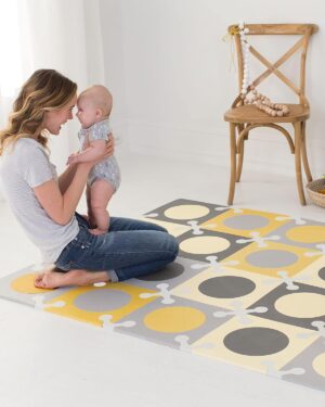 Skip Hop Playspot Floor Tiles Gold & Grey