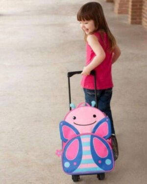 Skip Hop Zoo Kids Rolling Luggage Butterfly