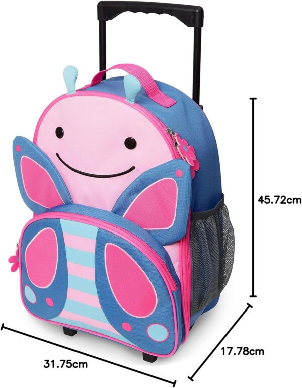 Skip Hop Zoo Kids Rolling Luggage Butterfly - Image 4