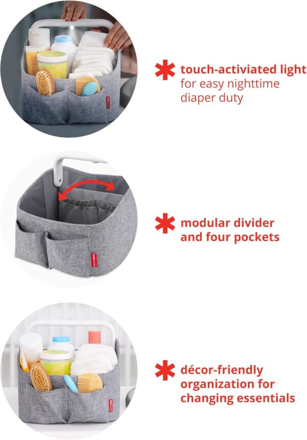 Skip Hop Light Up Diaper Caddy Grey - Image 3